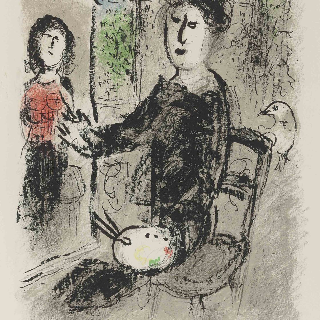 Marc Chagall — Фронтиспис из "Ателье Шагала" (M. 899)