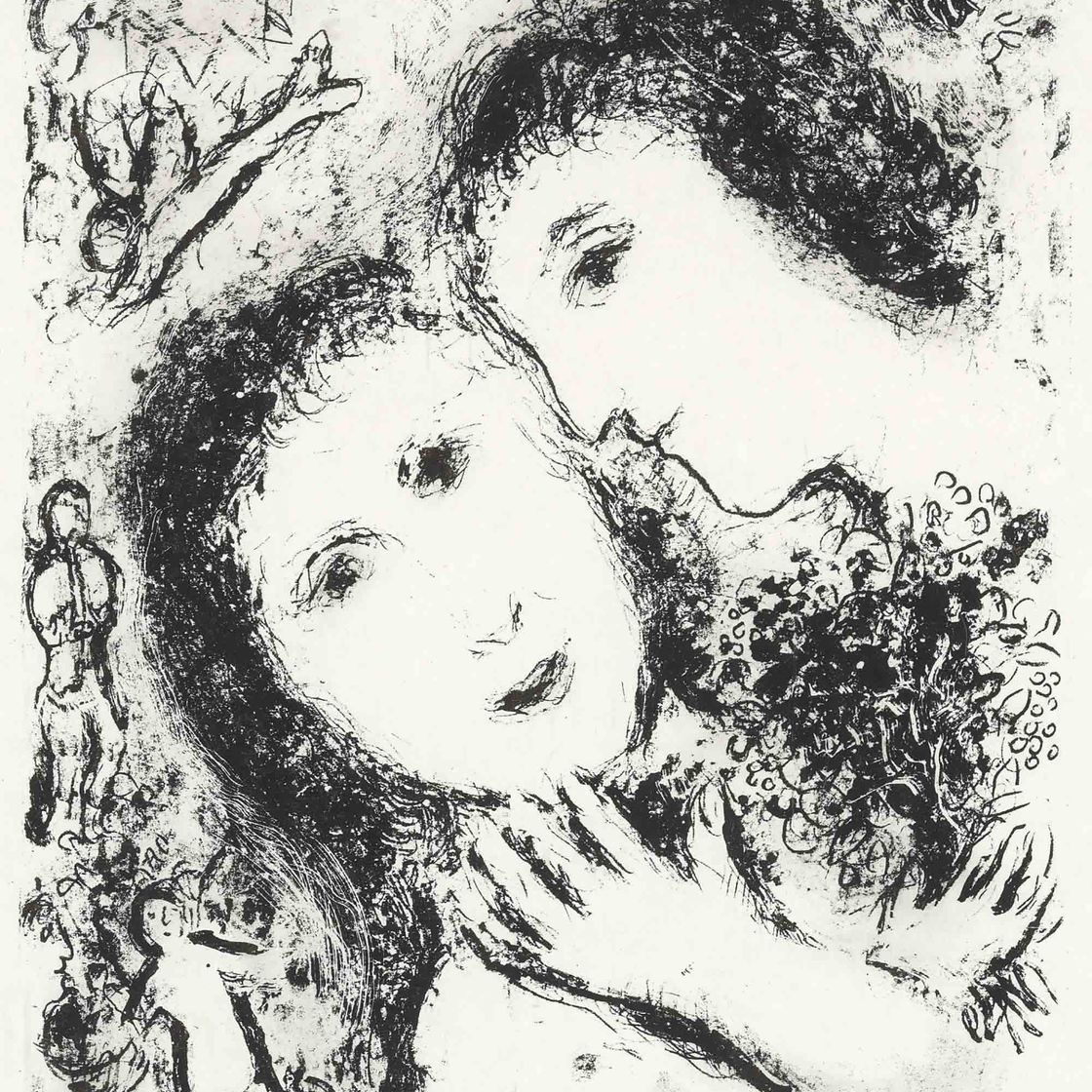 Marc Chagall — Супружеская пара с ангелами (M. 940)