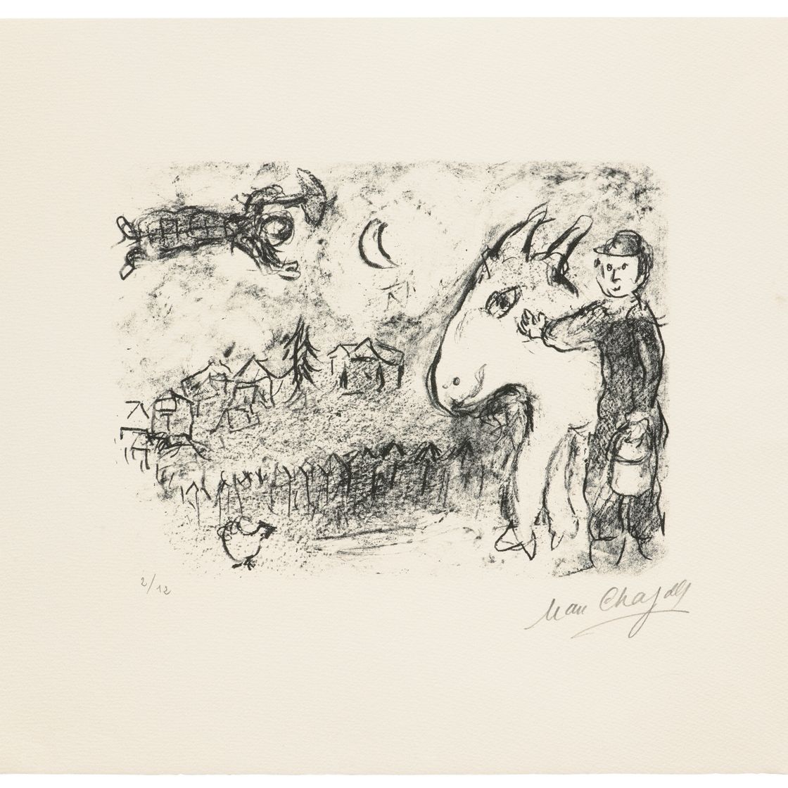 Marc Chagall — Деревня на красном берегу
