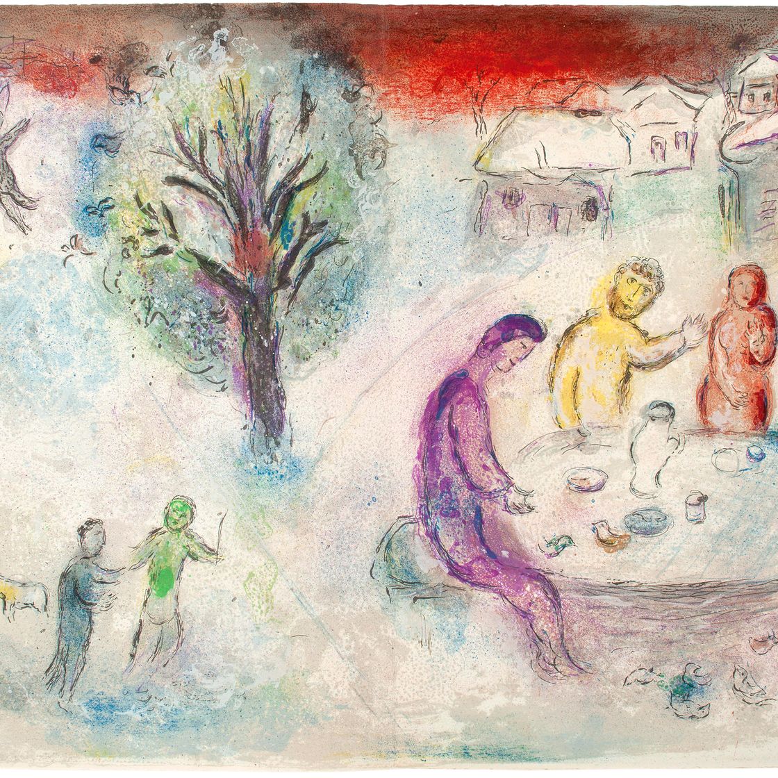Marc Chagall — Возвращение к Дриасу из "Дафниса и Хлои"