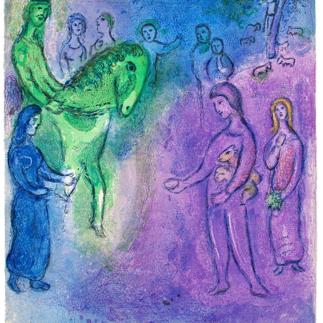 Marc Chagall — Прибытие Дионисофана от Дафниса и Хлои