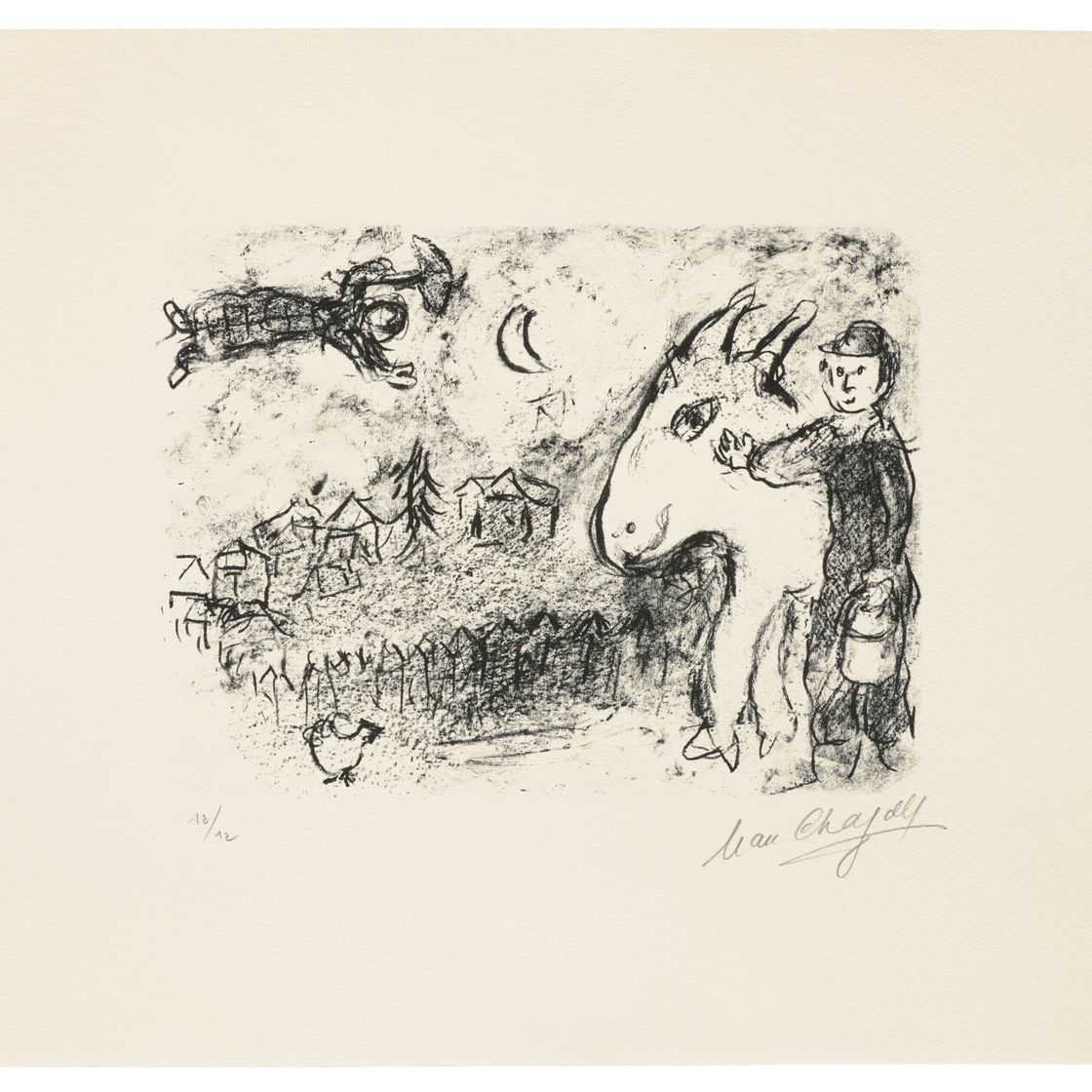 Marc Chagall — Деревня на Красном берегу