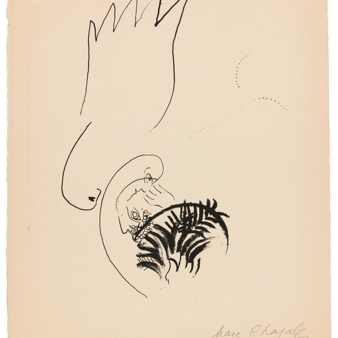 Marc Chagall — Оборотная сторона № 140, от: Verve. Том. VIII, № 33-34