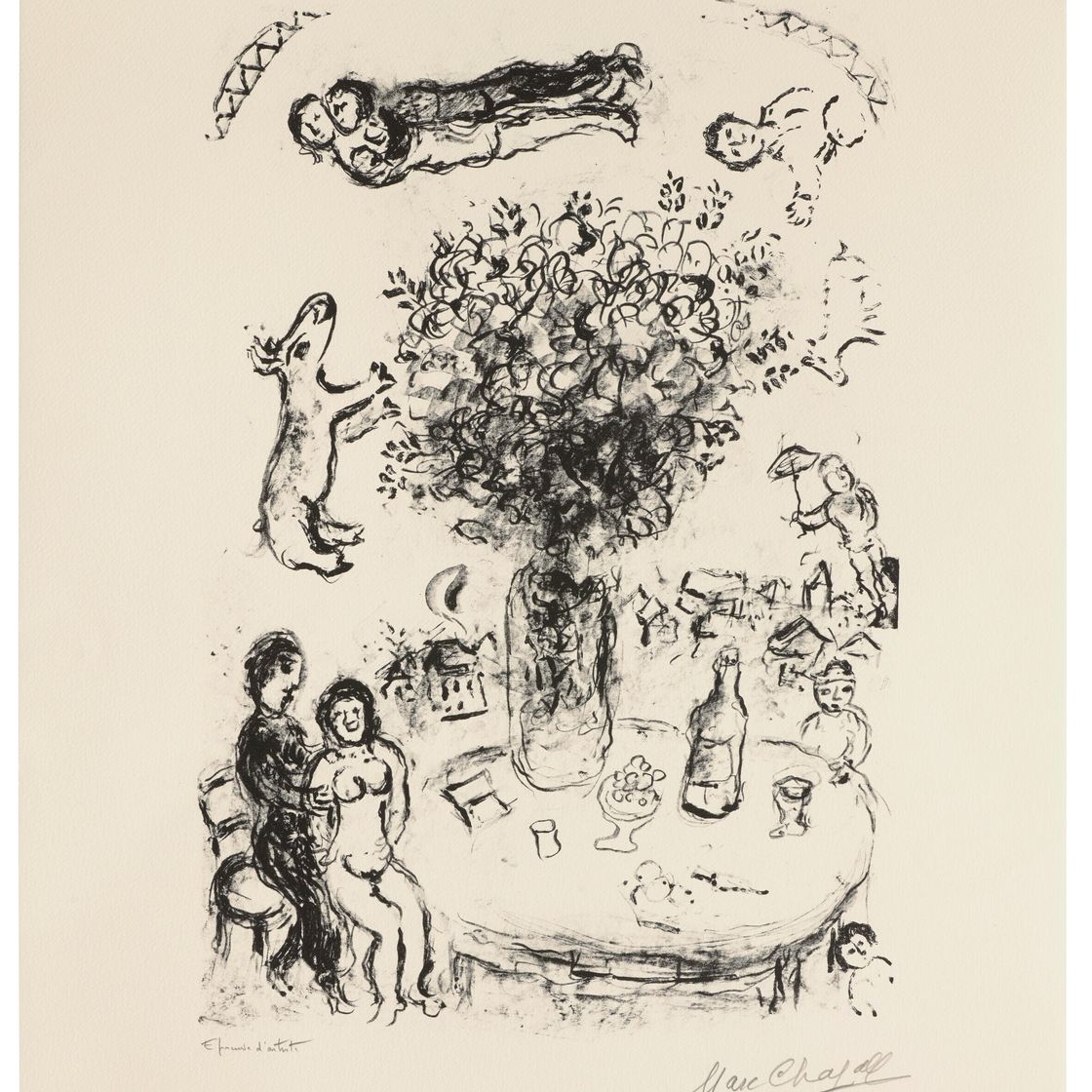 Marc Chagall — Стол для влюбленных