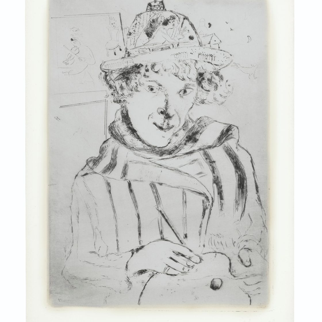 Marc Chagall — Сельская мастерская в хижине Верзиртена, работы Шагала