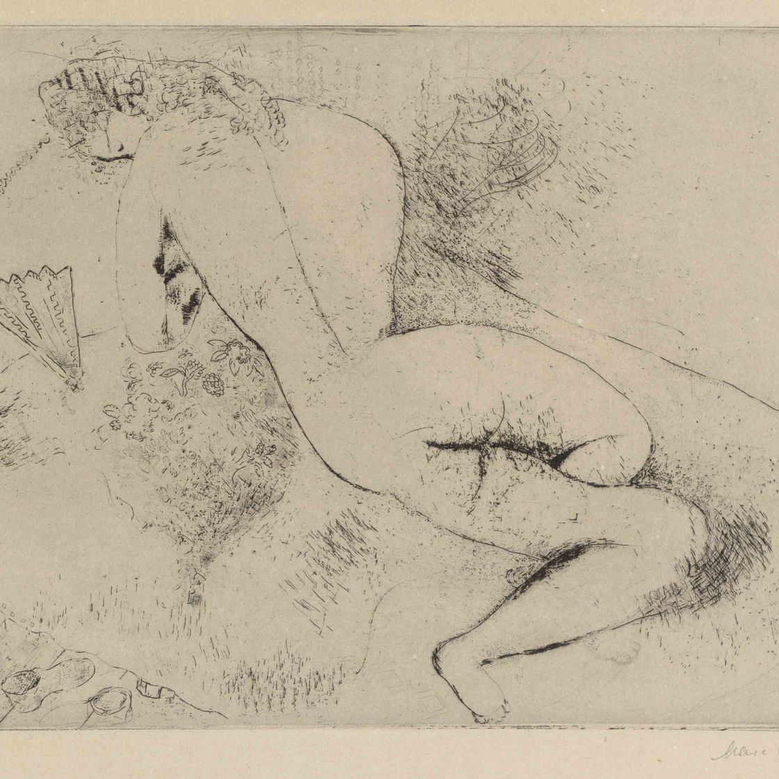Marc Chagall — Актер мит Фахер из "Коллекции независимых художников-граверов" за 1925 год (Корнфельд, 39)