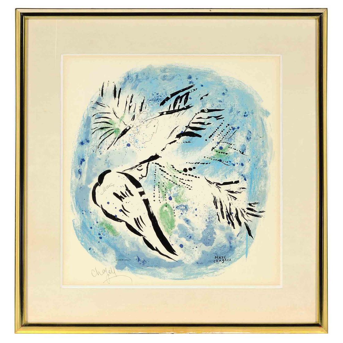 Marc Chagall — Анж с голубым оттенком