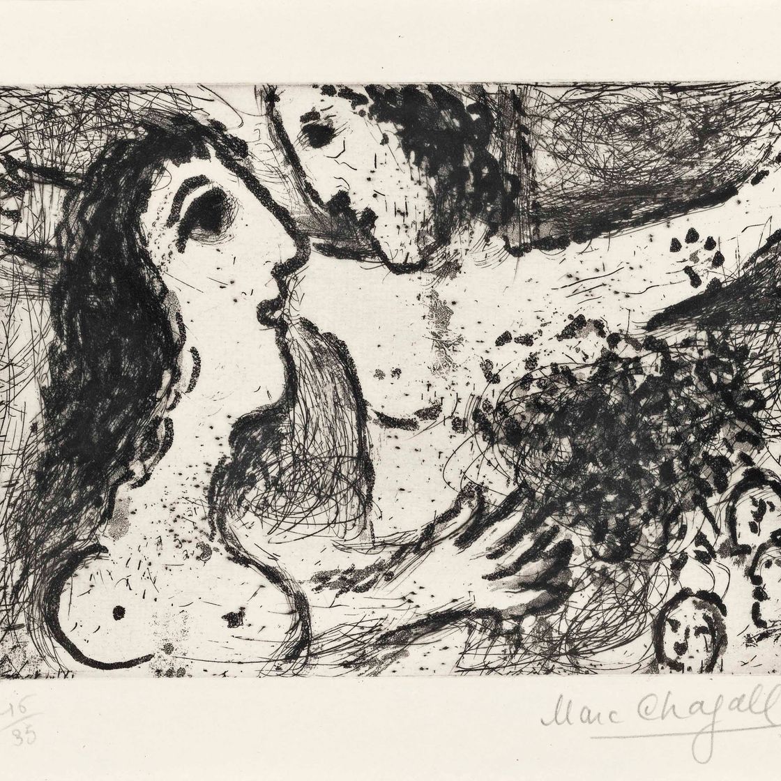 Marc Chagall — Женщина и Христос