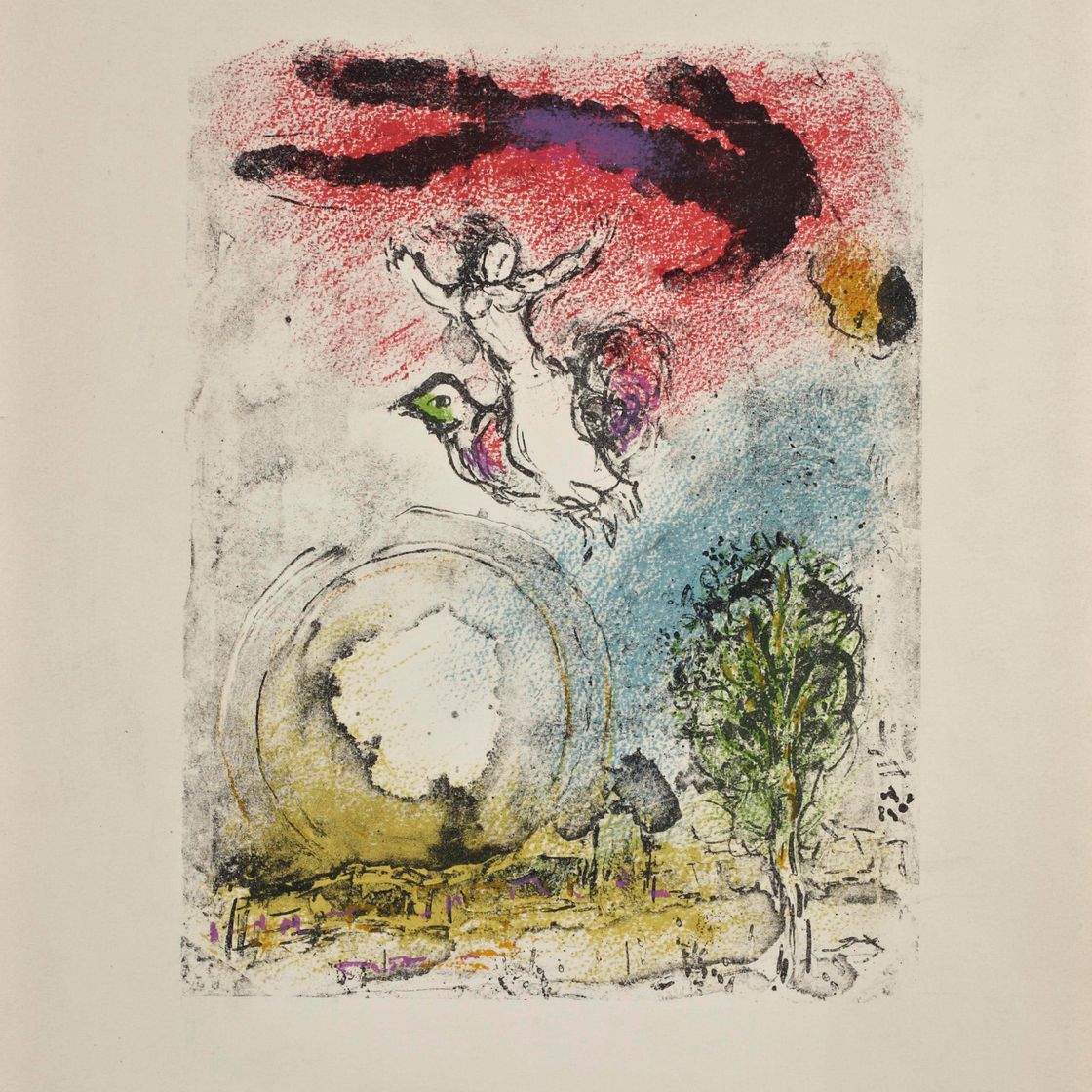 Marc Chagall — План, предлагающий услуги фронтисписа в поддержку поэзии Жоржа Помпиду (номер 898)