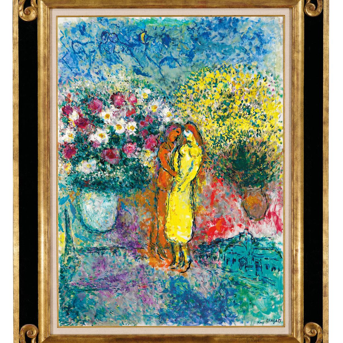 Marc Chagall — Пара из двух букетов, изображение 2