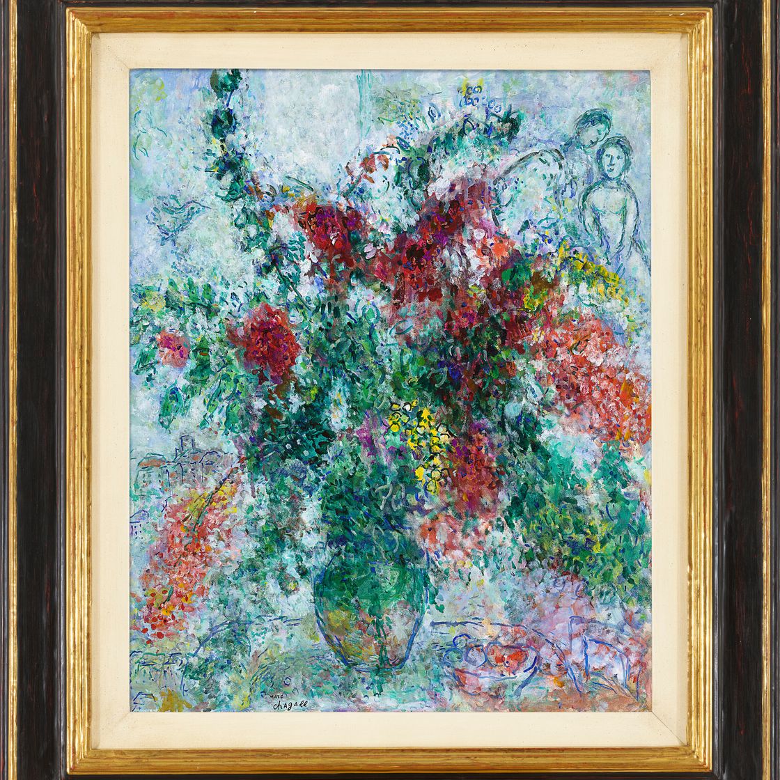 Marc Chagall — Большой букет на столе, изображение 2