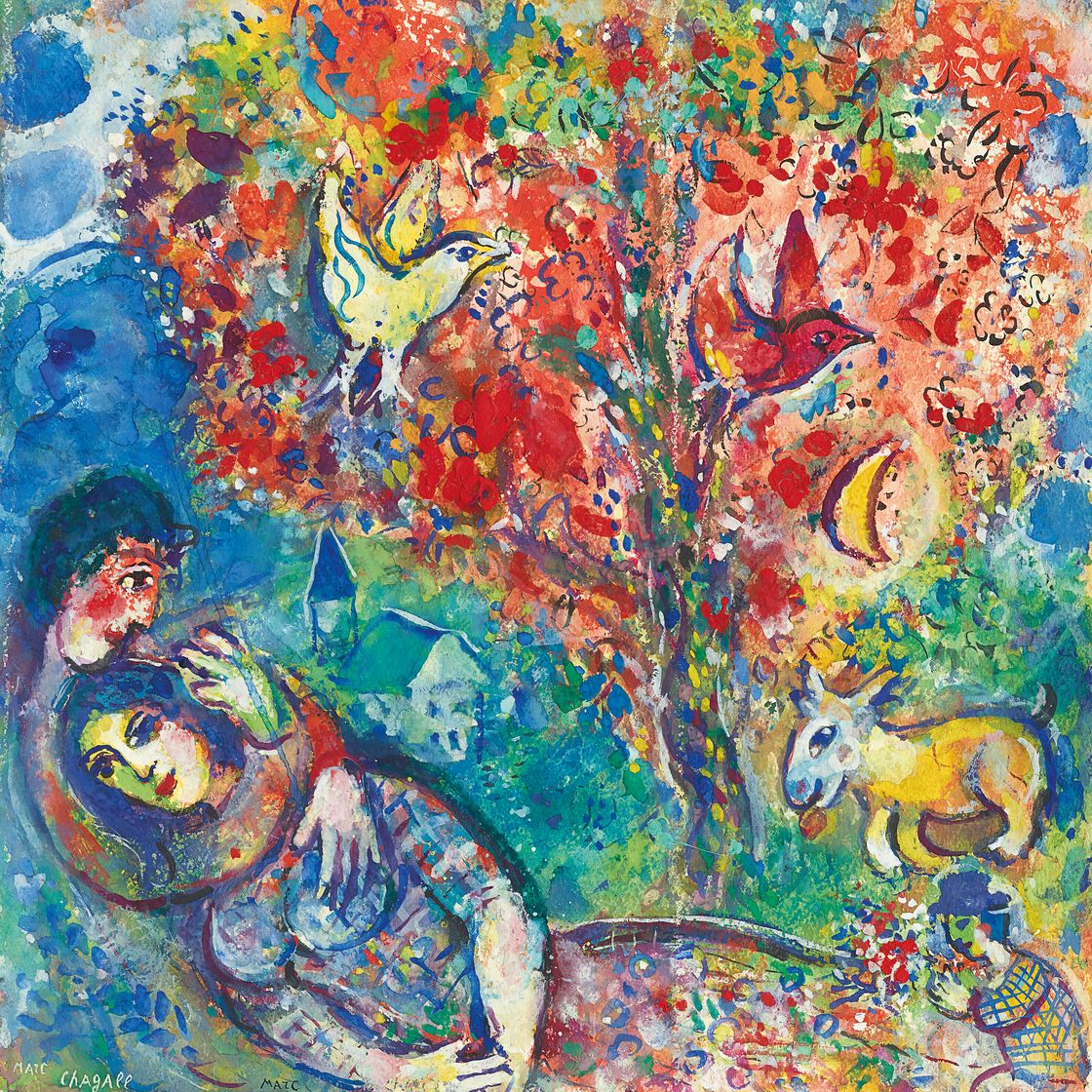 Marc Chagall — Пара, которая любит друг друга, изображение 1