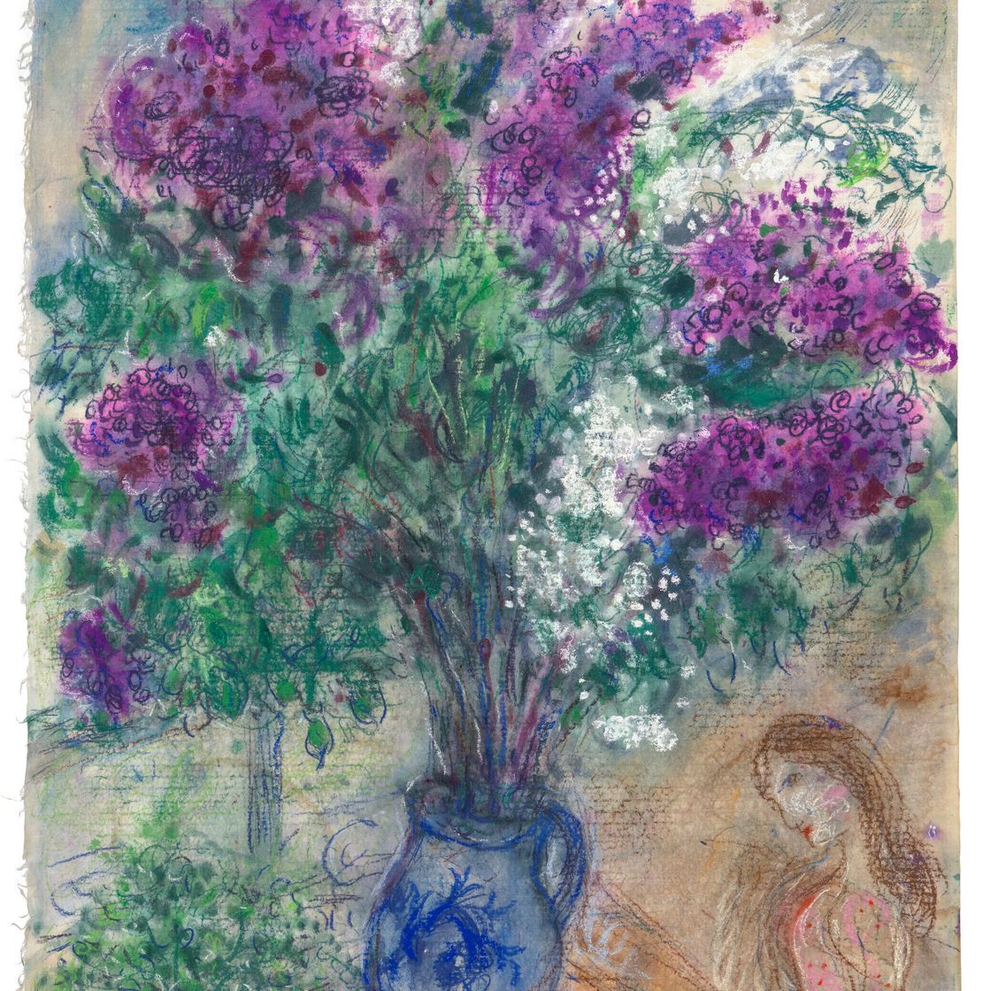 Marc Chagall — Великолепный букет лилий у самого окна, изображение 2