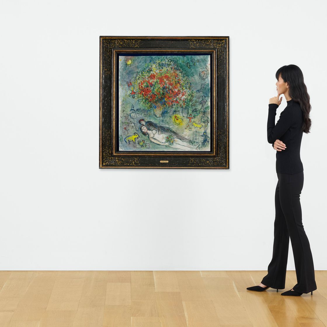 Marc Chagall — Любовь в красном букете, изображение 3