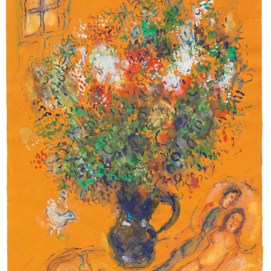 Marc Chagall — Великолепный букет в нежном обрамлении, изображение 2