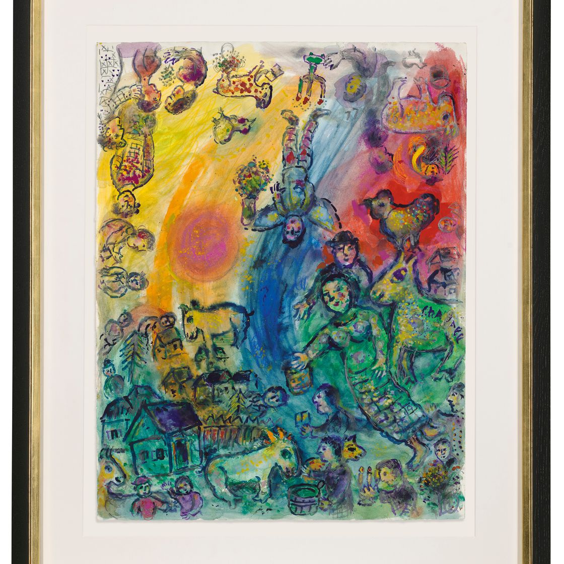 Marc Chagall — Праздник открытия арки в небе, изображение 2