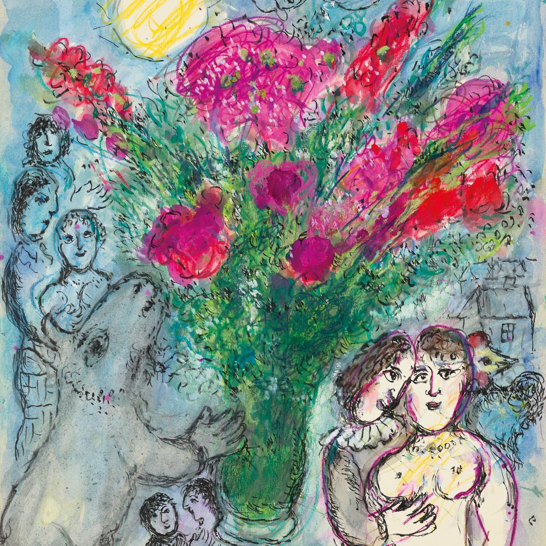 Marc Chagall — Встреча с автором букета цветов и пряностей, изображение 1