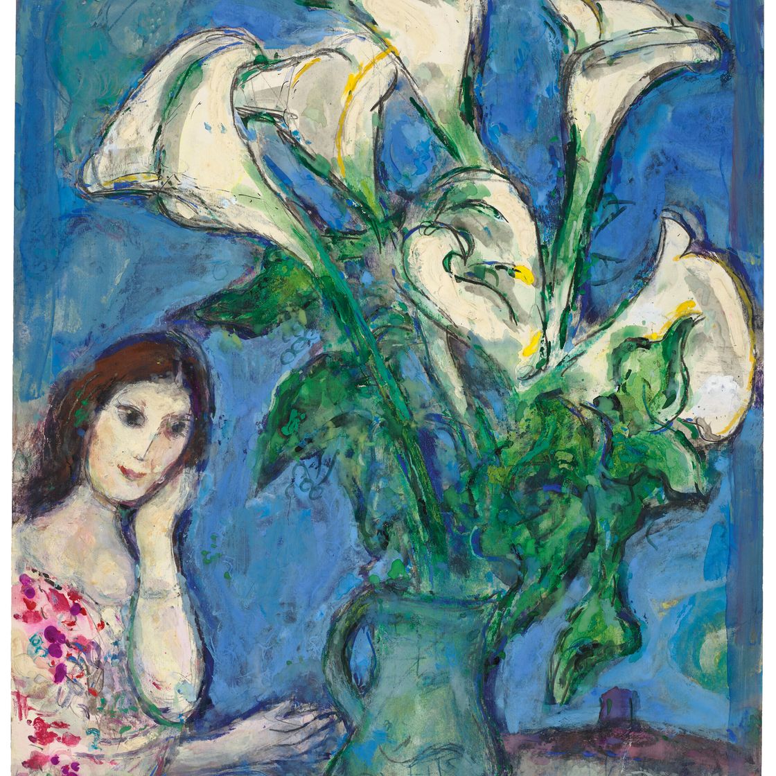 Marc Chagall — Вава с арумами, изображение 2