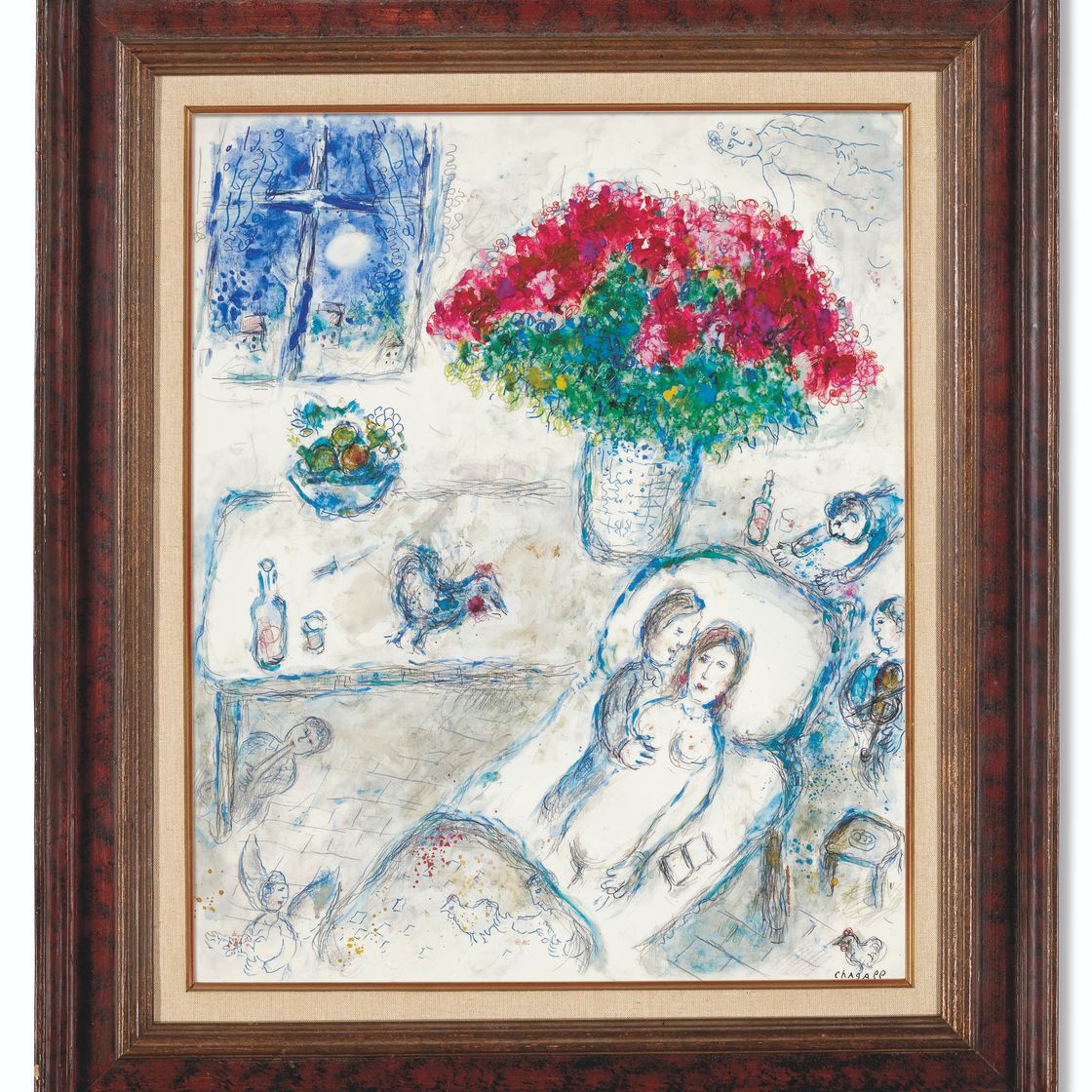 Marc Chagall — Пара с букетом, изображение 2