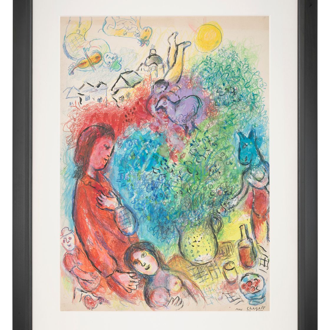 Marc Chagall — Авторская встреча с букетом за столом, изображение 4