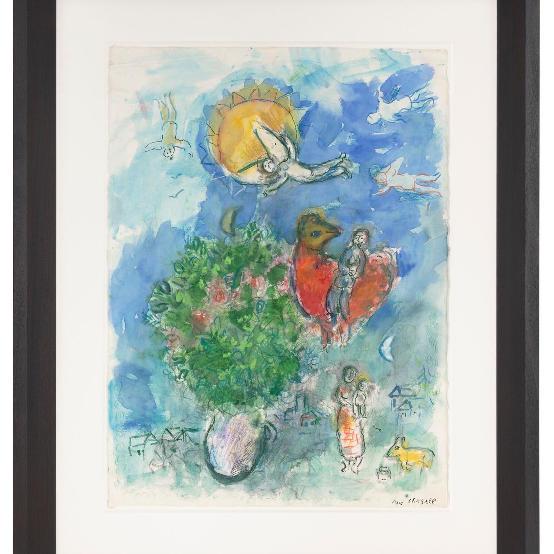 Marc Chagall — Букет и румяна у гранд-солей в кампанье, изображение 4