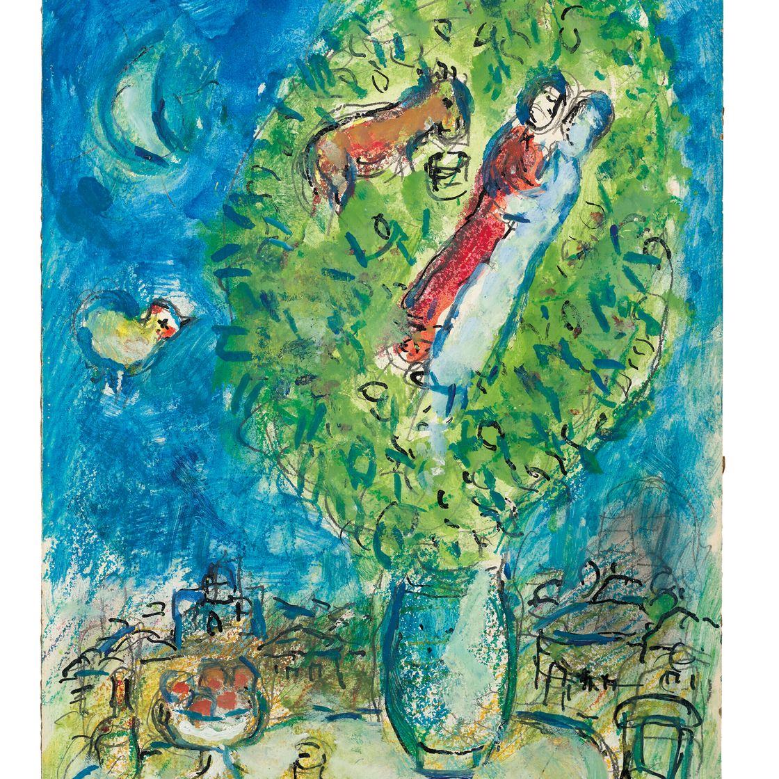 Marc Chagall — Настоящая пара без букета, изображение 2