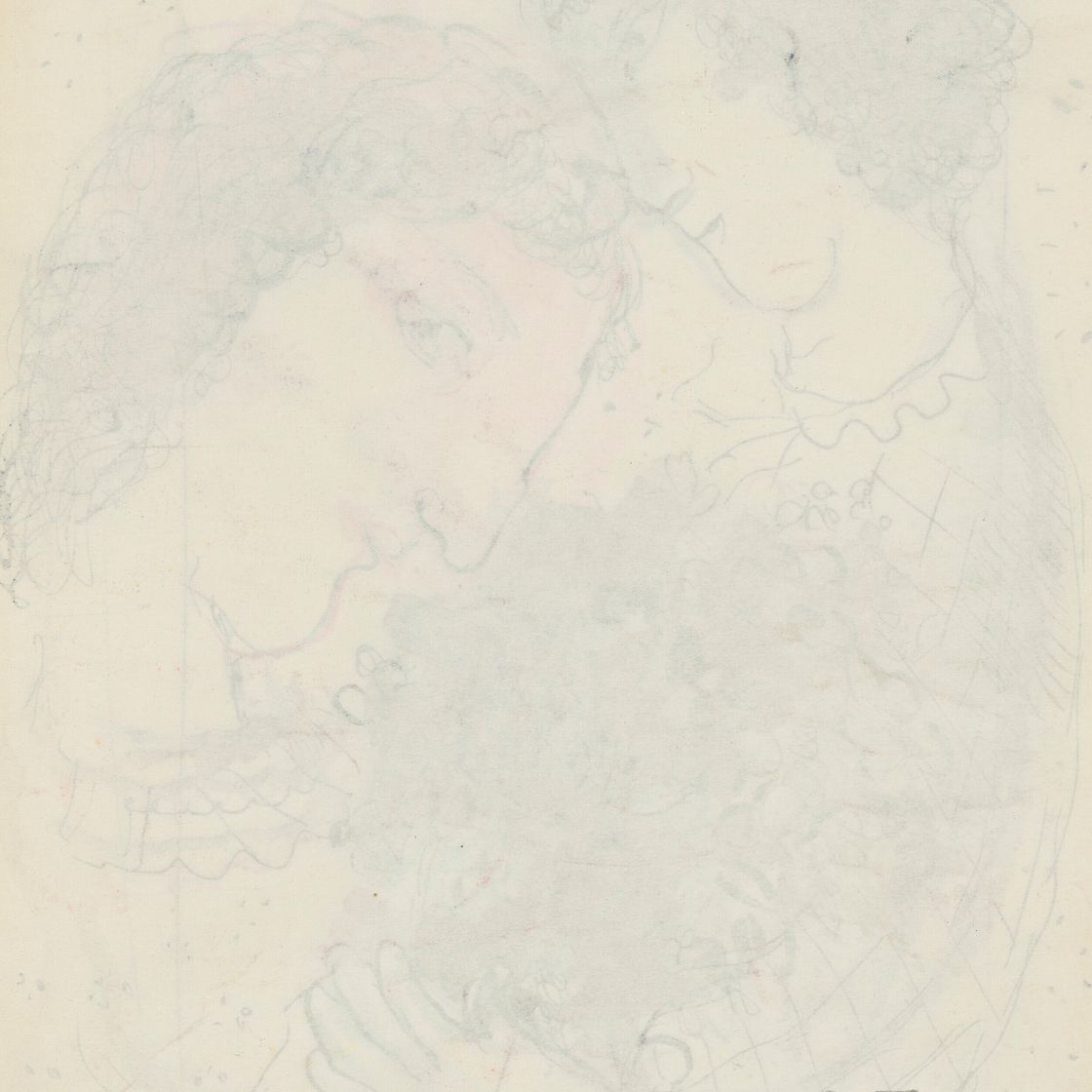 Marc Chagall — Любовь между профилями, зелеными и розовыми, изображение 3