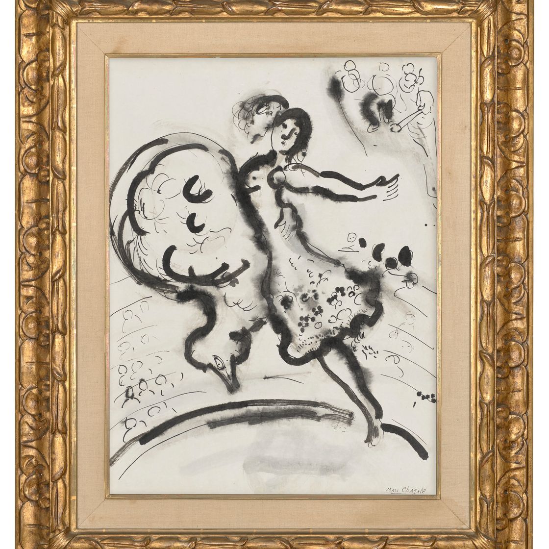 Marc Chagall — Танцовщица на сцене цирка, изображение 2