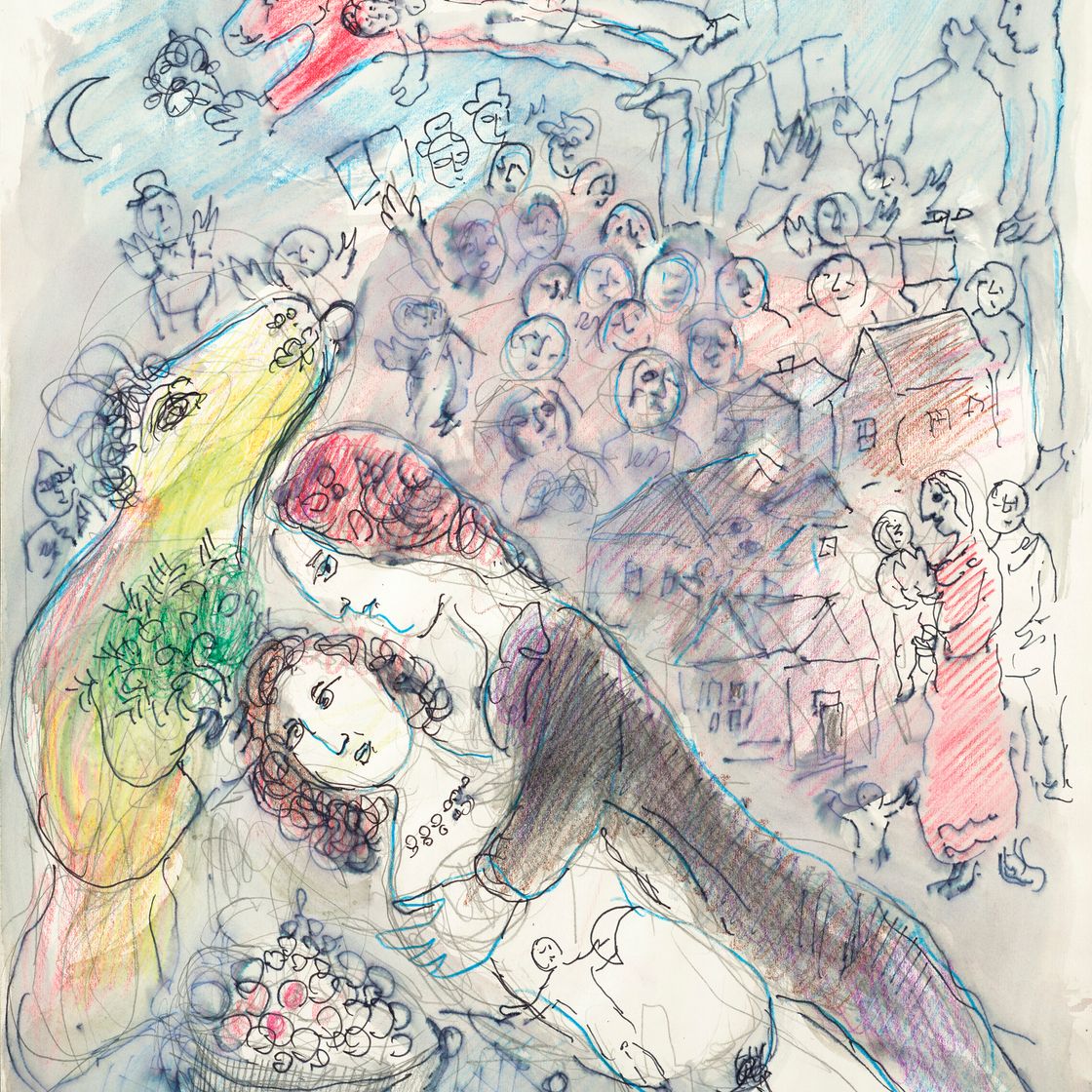 Marc Chagall — Таблица Tendresse autour d'une