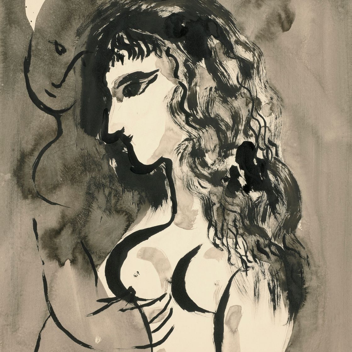 Marc Chagall — Пара с самым разным профилем, изображение 1