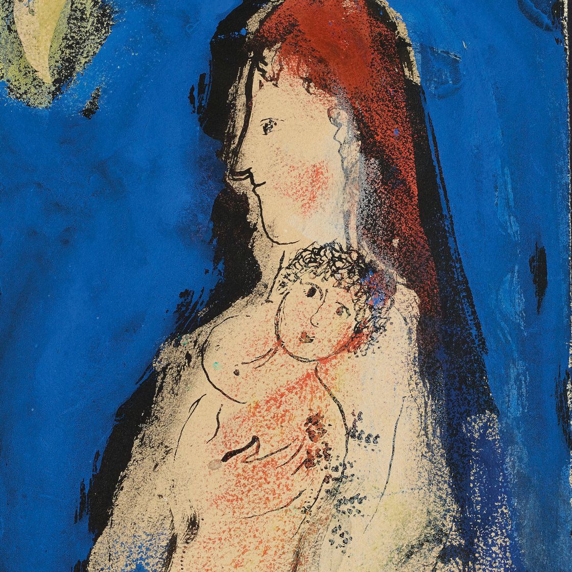 Marc Chagall — Материнство с лунным круассаном