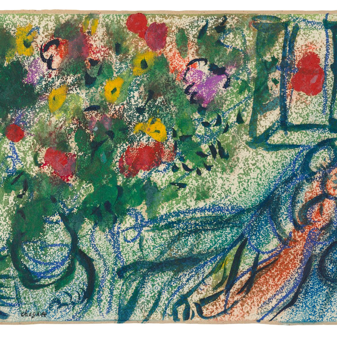Marc Chagall — Букет и любовь из-за угла, изображение 2
