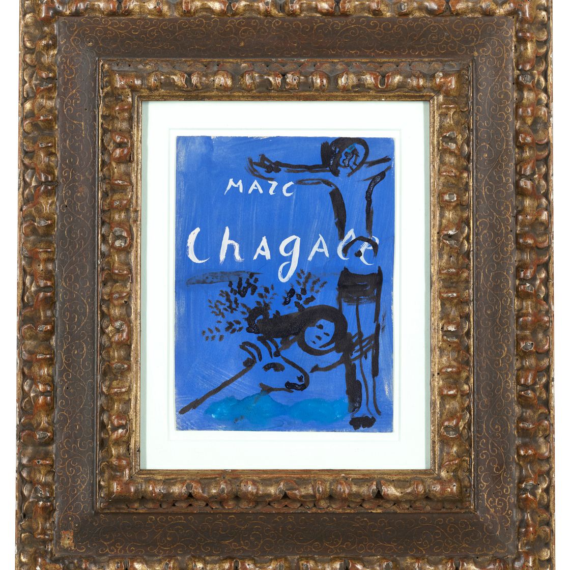 Marc Chagall — Распятие на макете для кувертюры каталога выставок в Ницце, 1952, изображение 2