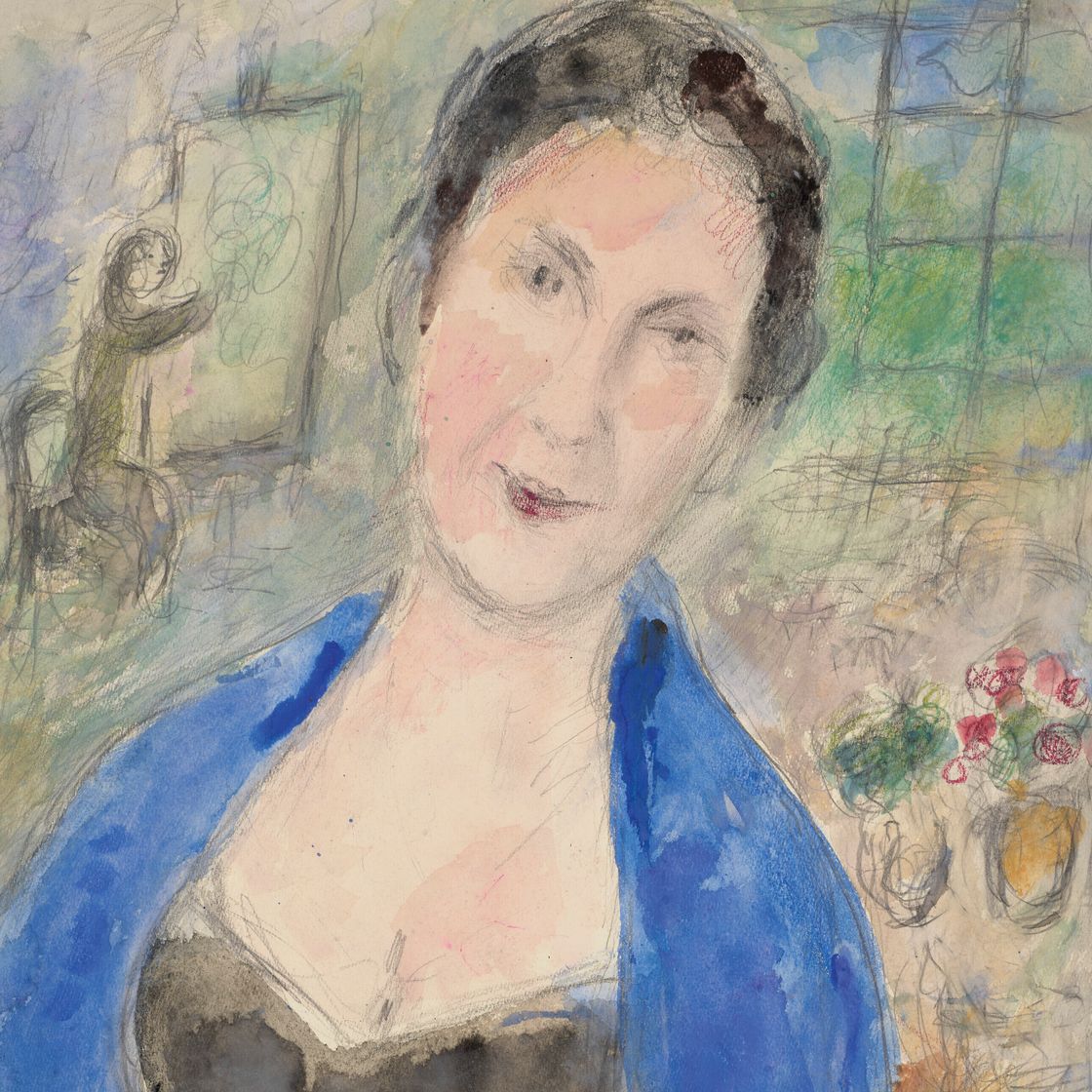 Marc Chagall — Женский портрет в костюме Святого Павла