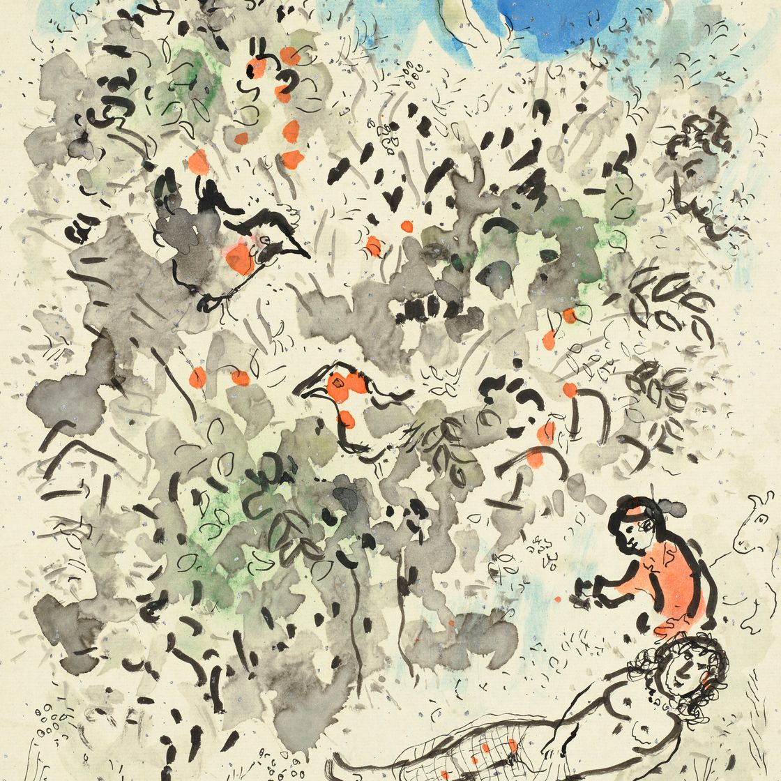 Marc Chagall — Сцена, посвященная самому важному событию, вечер