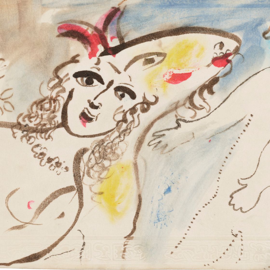 Marc Chagall — Этюд для "Пейсан и голубое животное в разговоре без румян’, изображение 1