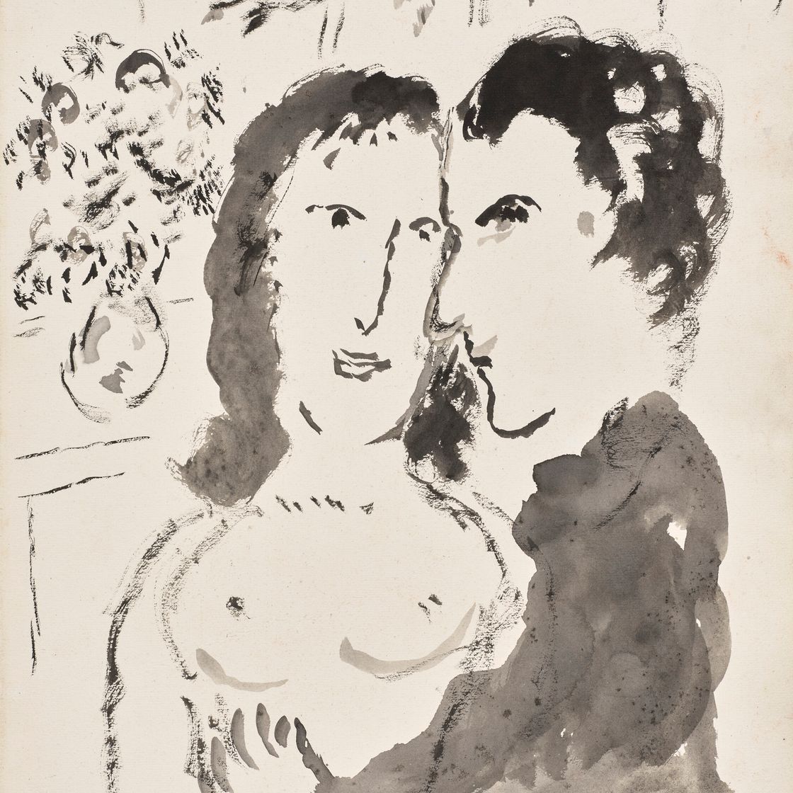 Marc Chagall — Пара, живущая в большом мире, изображение 1