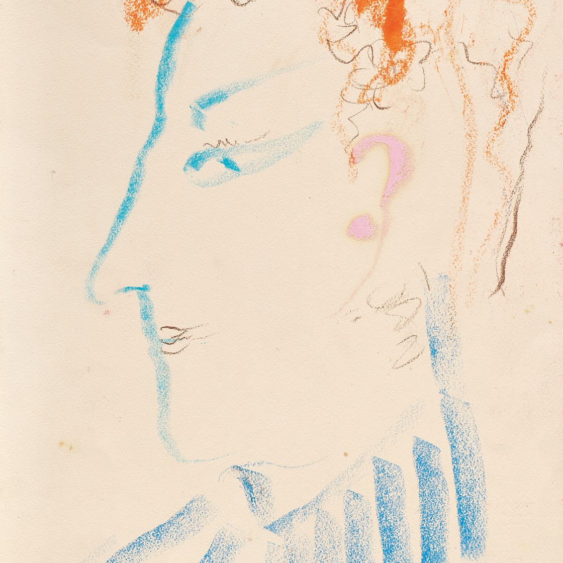 Marc Chagall — Автопортрет в профиле, изображение 1