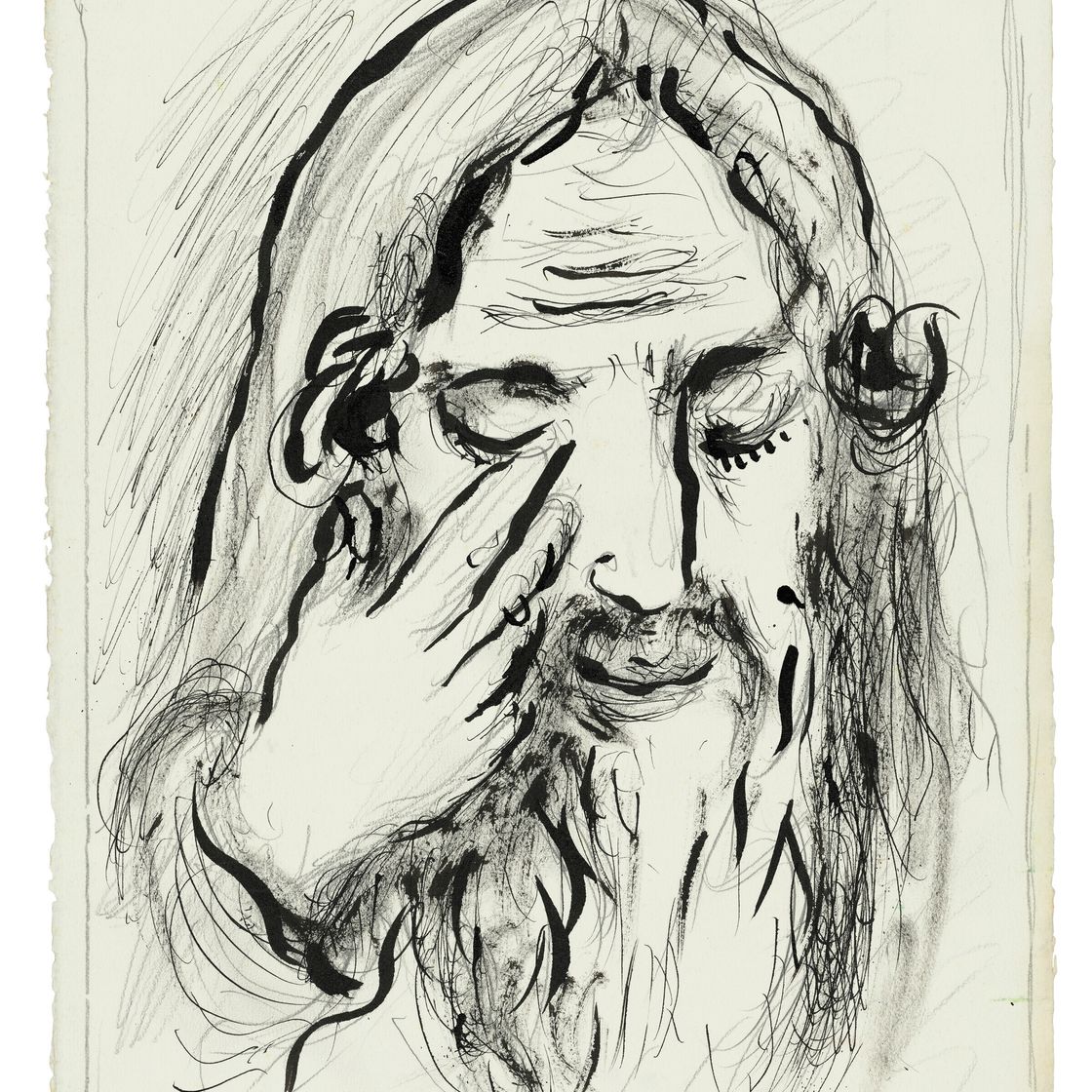 Marc Chagall — Этюд для литографии без сохранения "Джереми"