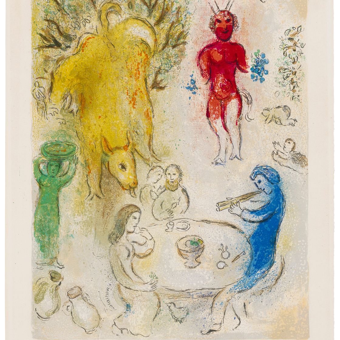 Marc Chagall — Банкет в честь Пана, от: Дафниса и Хлои