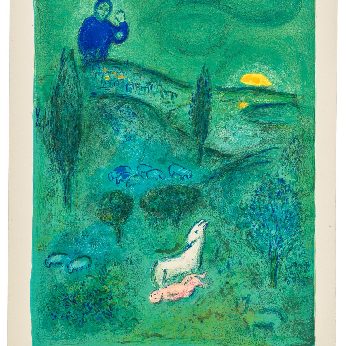Marc Chagall — Рассказ о Дафнисе с Ламоном, от: Дафнис и Хлоя