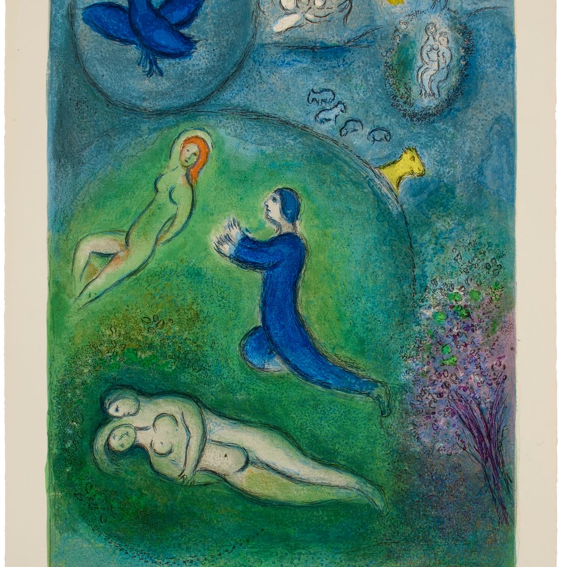 Marc Chagall — Дафнис и Лиценион, от: Дафнис и Хлоя