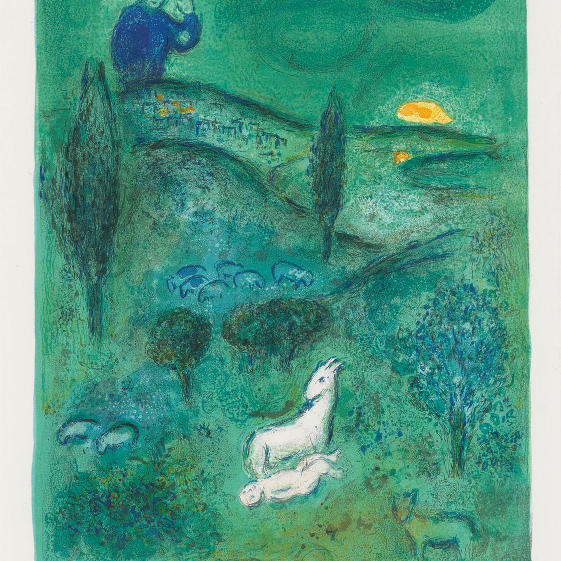 Marc Chagall — Рассказ о Дафнисе с Ламоном, от: Дафнис и Хлоя