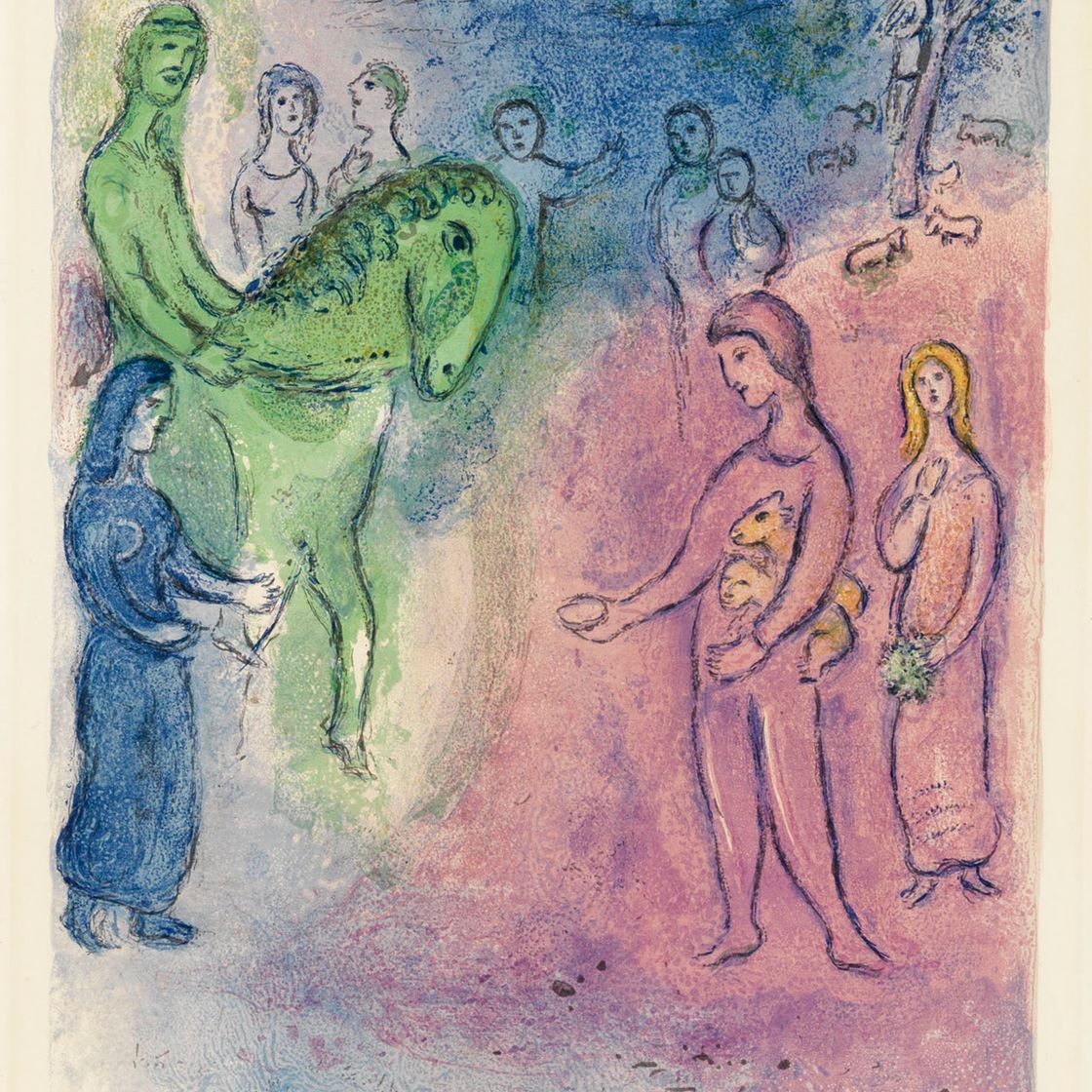 Marc Chagall — Посвящение Дионисию, от: Дафнис и Хлоя