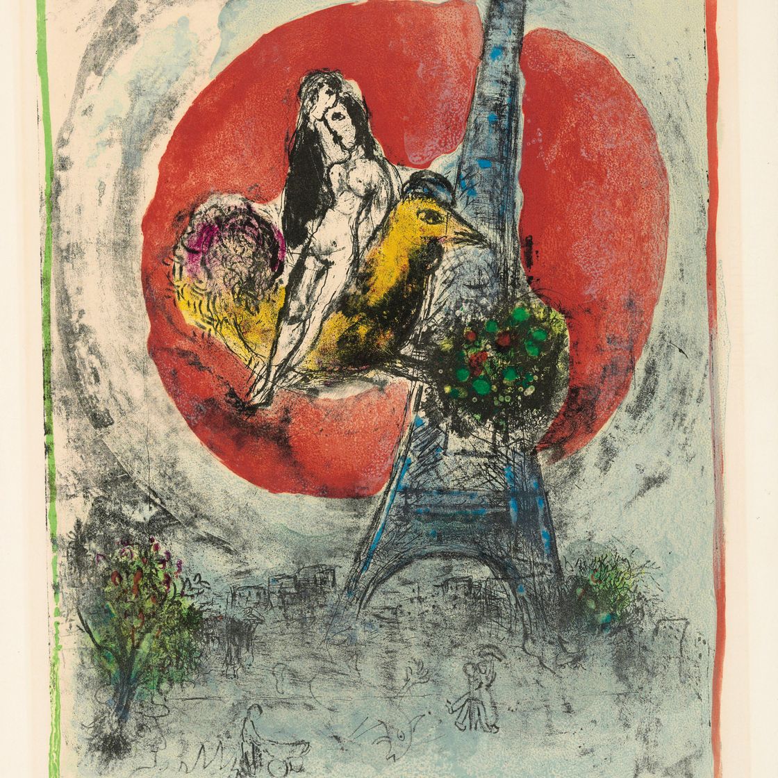Marc Chagall — Любовь на Эйфелевой башне