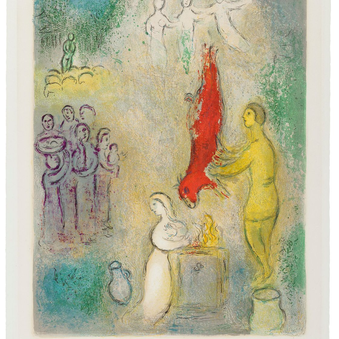Marc Chagall — Жертвоприношение нимфам, от Дафниса и Хлои