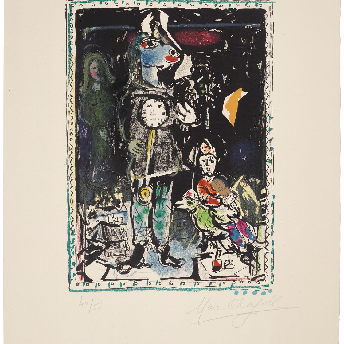Marc Chagall — Paysan à l'horloge (Крестьянин с часами)