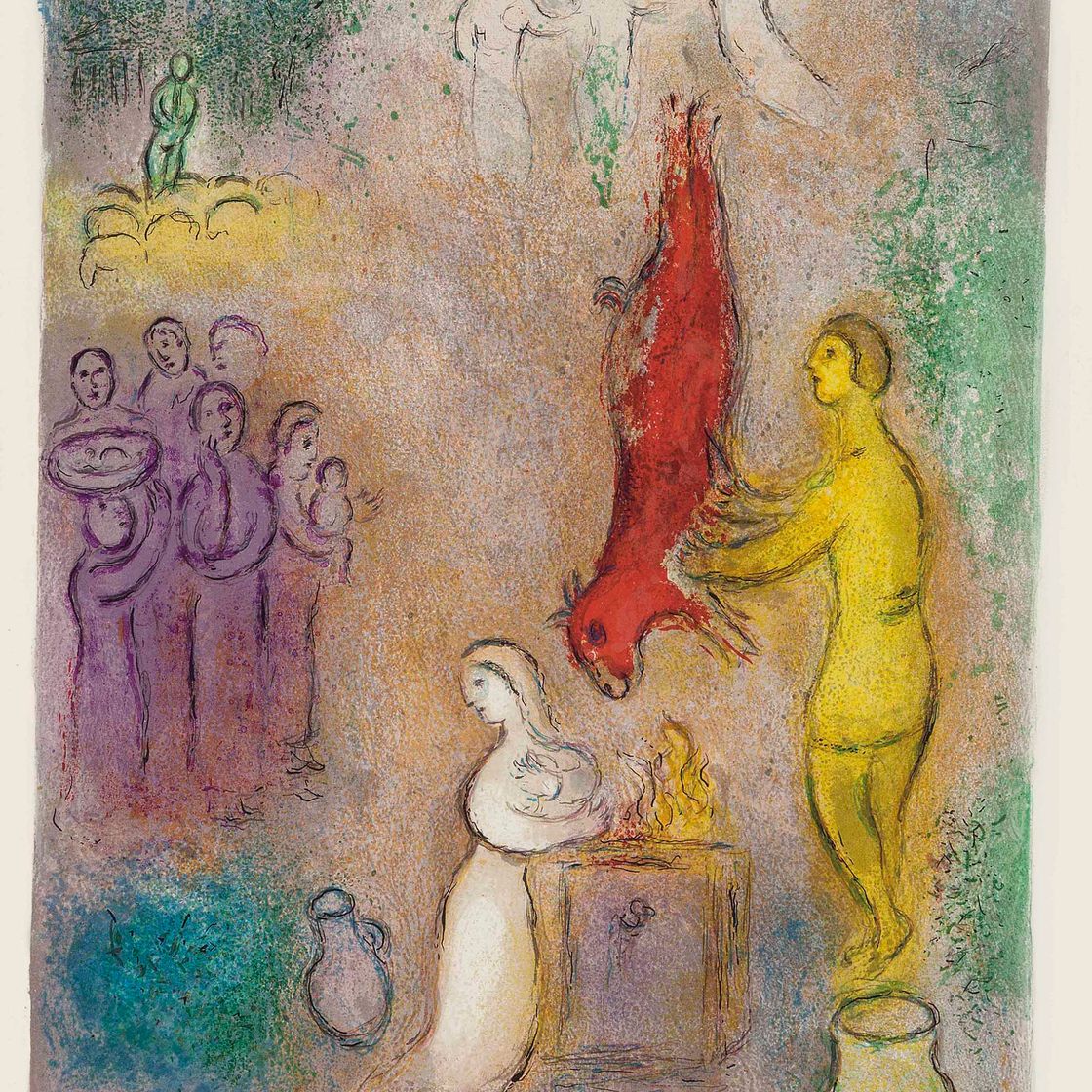 Marc Chagall — "Жертвоприношение нимфам" из "Дафниса и Хлои"
