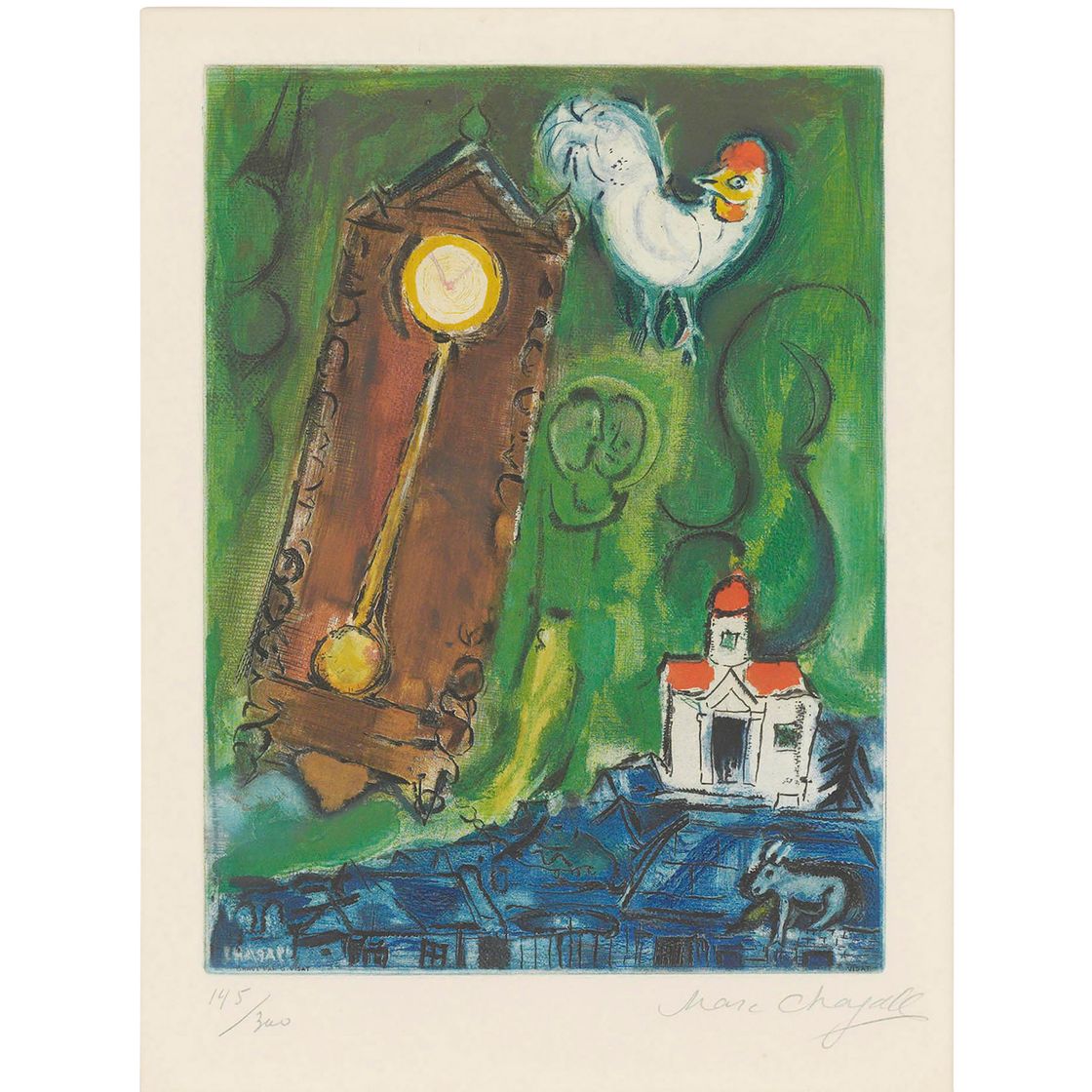 Marc Chagall — Петух и часы