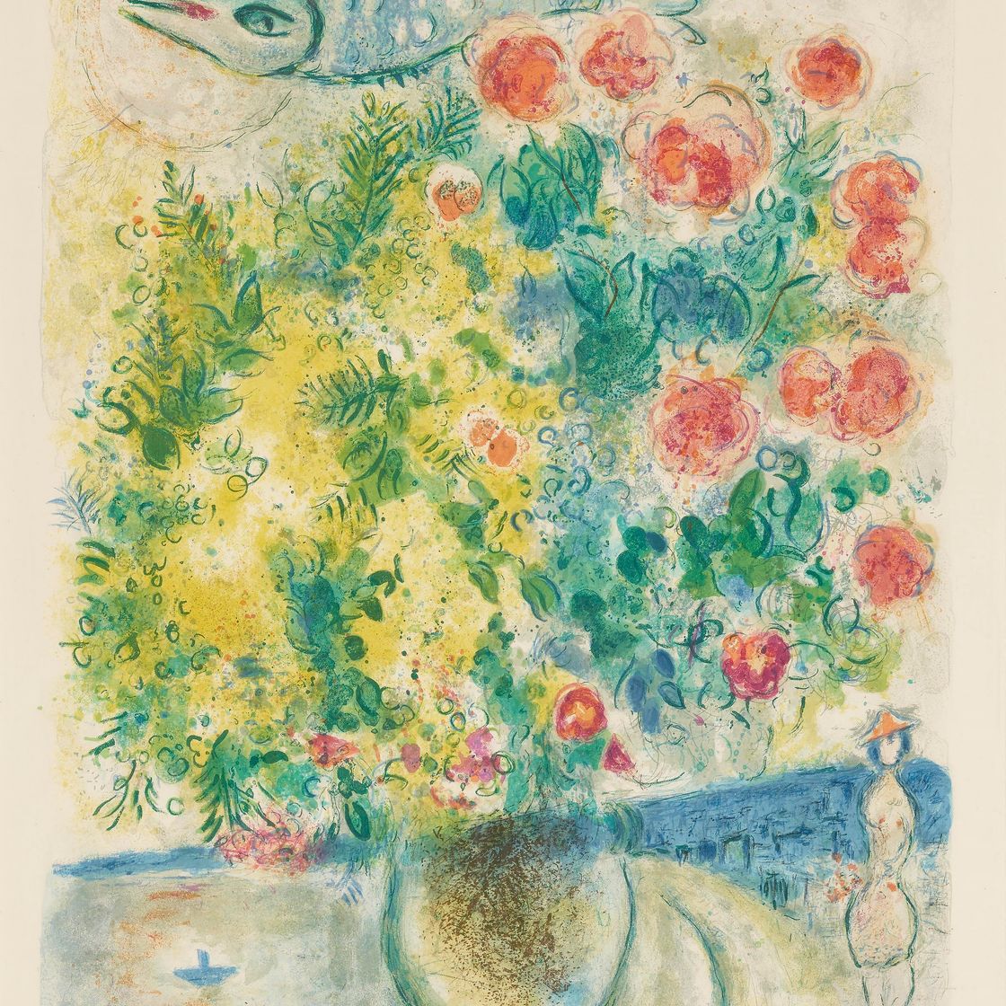 Marc Chagall — Розы и мимоза из Ниццы и Лазурного берега